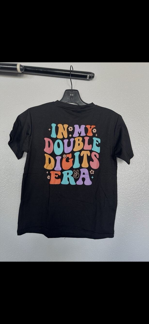 Double Digits Era Retro 10 To 12 Year Old 10th Birthday Unisex T-Shirt